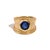 Metal Majestic Sapphire Gold Statement Ring, Size 8 For Sale - Image 7 of 7