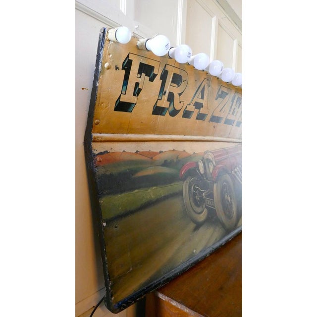 1930s Large Illuminated Advertising Painted Trade Sign by Frazer Nash, 1935 For Sale - Image 5 of 11
