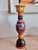 Art Deco Tracy Porter Stonehouse Farm Goods Hand Painted Wooden Table Lamp With Checked Crystal Lamp Shade For Sale - Image 3 of 11