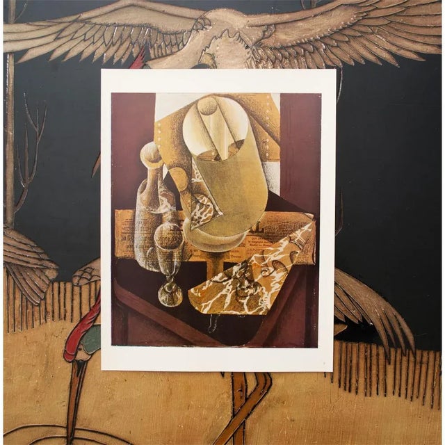 The School of Paris 1940s After Juan Gris "The Lamp" Cubist Full-Color Print From Geneva For Sale - Image 3 of 6