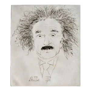 "A L E" Albert Einstein Portrait #9 by Lilya Vorobey