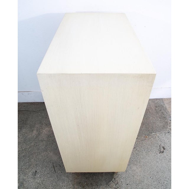 1960s Mid Century Modern Dresser Highboy 6 Drawer White American Kalpe Trim For Sale - Image 4 of 12