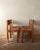 Mid-Century Modern Brutalist Elm and Leather Dining Chairs from Maison Regain, 1970s, Set of 4 For Sale - Image 3 of 16