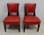 Set of Ebony Macassar and Red Leather Dining Chairs, 1930s For Sale - Image 4 of 18
