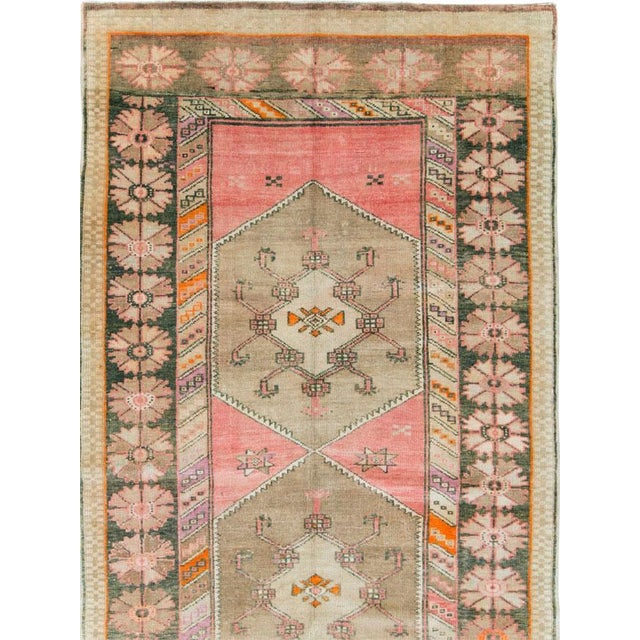 Galerie Shabab Collection Mid-20th Century Turkish Anatolian Wide Gallery Runner For Sale - Image 4 of 10