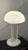 Contemporary Vintage Mushroom Tripod Table Lamp in Opaline Glass and White Steel, 1970s For Sale - Image 3 of 11