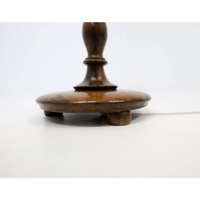 Art Deco Organic Swirl Floor Lamp in Stained Birch, Sweden, 1940s For Sale - Image 11 of 14