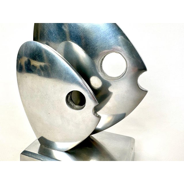 Vintage Aluminium Fish Sculpture from Hattakitkosol Somchai, Denmark, 1982 For Sale - Image 4 of 10