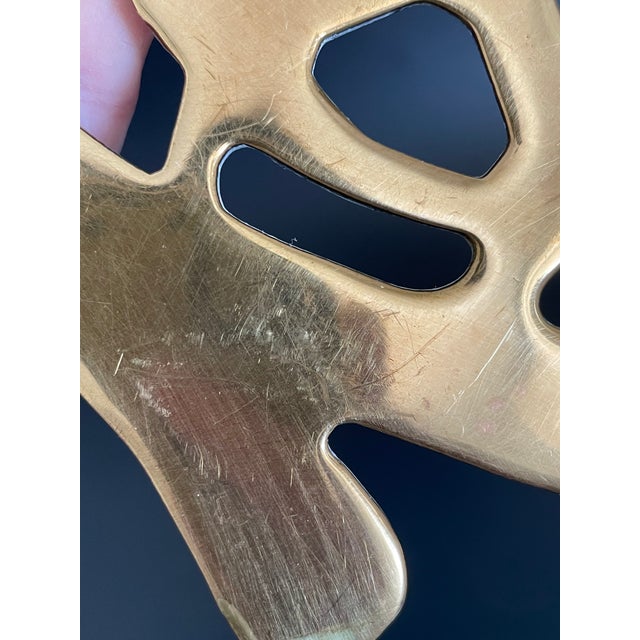Vintage Brass Wall Hanging Trivet of Chinese Good Fortune Symbol For Sale - Image 9 of 9