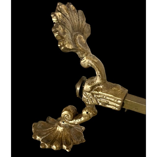 Adjustable Large Brass Planter / Pot / Bowl Display Stand Pedestal Trestle - Andrea by Sadek 8-12" For Sale - Image 4 of 10