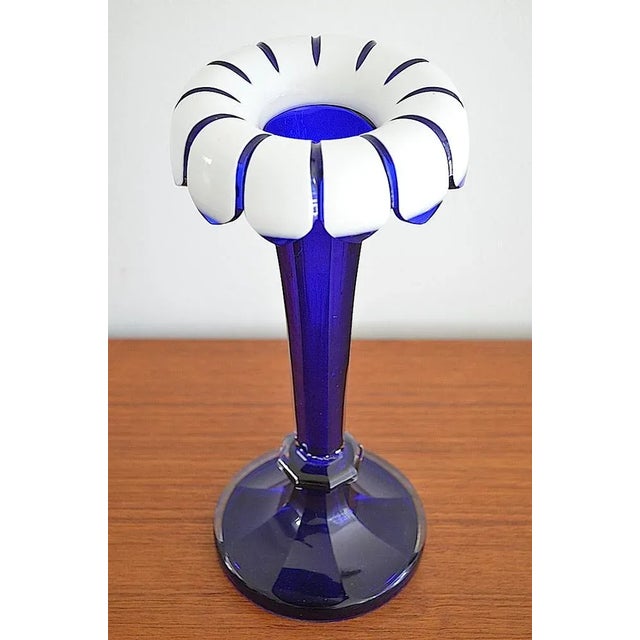 Glass Art Nouveau Scandinavian Blue Glass Vase, Denmark, 1890s For Sale - Image 7 of 7