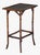A Charming Vintage Petite Tortise Bamboo Side Table. A Painted Top Surface with Design in the corners. Lightweight. Add...