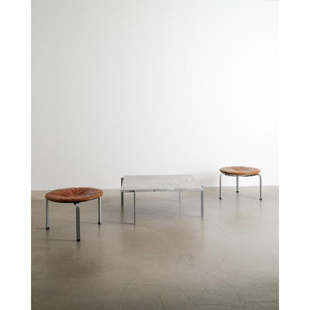 Danish Mid-Century Squared Pk61 Coffee Table in Steel & Cipollini Marble by Poul Kjærholm , 1960s For Sale - Image 4 of 8