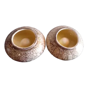 1960s Bassanesi Ceramiche Made in Italy Porcelain Candle Holders- Set of 2