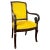 French Carved Wooden Armchair with Yellow Velvet, France, 1820 For Sale - Image 13 of 13