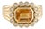 Chunky Citrine Cocktail Ring | Wedding Engagement Ring | Unique Statement Ring Us 7 For Sale