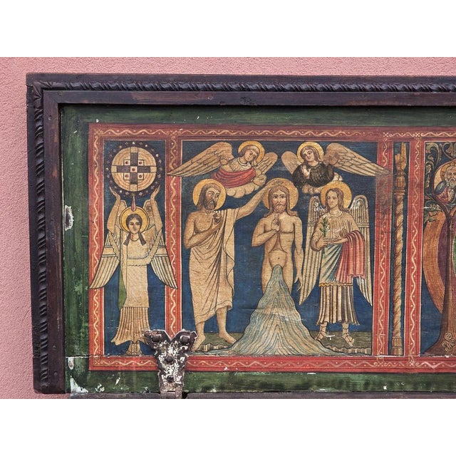 Black Neo-Medieval Hand-Carved Walnut Chest with Christian Iconography, 19th Century For Sale - Image 8 of 16