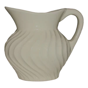 Vintage Fioriware Zanesville Art Pottery Pitcher Cream Color Swirl Design