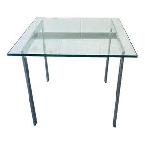 Chrome and Glass Vintage Modern End Table