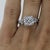 Platinum ring with GIA #6272293412 F color VVS1 clarity 1.00 carat princess cut diamond and 4 marquis cut diamonds...