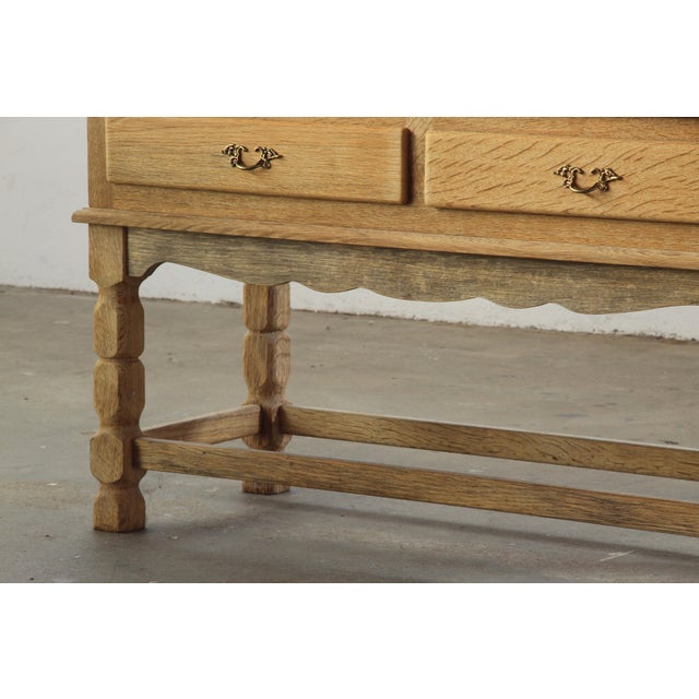 Danish Modern Oak Cabinet with Glass by Henning Kjærnulf for Hm Møbler, 1994 For Sale - Image 18 of 18
