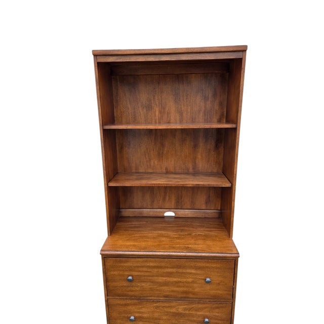 Ethan Allen 1990s Ethan Allen Tango Hawke Bookshelf Hutch Home Office Collection Filing Cabinet For Sale - Image 4 of 8