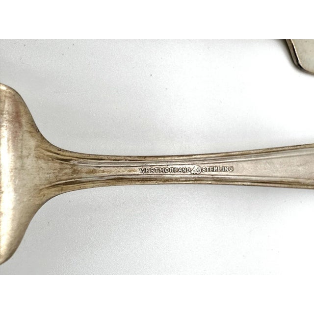 Metal 1940s "Lady Hilton" by Westmorland Silverware Set of 8 For Sale - Image 7 of 7