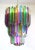 Large Multi Colored Murano Glass Chandelier, 1982 For Sale - Image 6 of 12