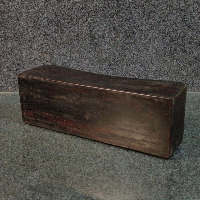 Mid 20th Century Vintage Chinese Small-Leaf Rosewood (Zitan) Solid Wood Pillow / Pulse Cushion For Sale - Image 5 of 9
