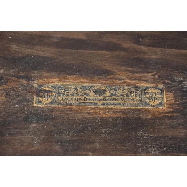 20th Century Art Nouveau Bentwood Side Table attributed to J&J Kohn, Austria, 1910s For Sale - Image 11 of 12