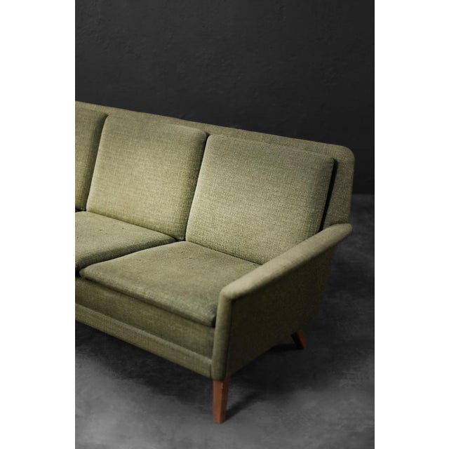 Mid-Century Danish Modern Green 3-Seater Sofa by Folke Ohlsson for Fritz Hansen, 1960s For Sale - Image 16 of 18