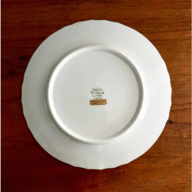 2000 - 2009 Richard Ginori Hand-Painted Luncheon Plates- Set of 7 For Sale - Image 5 of 5