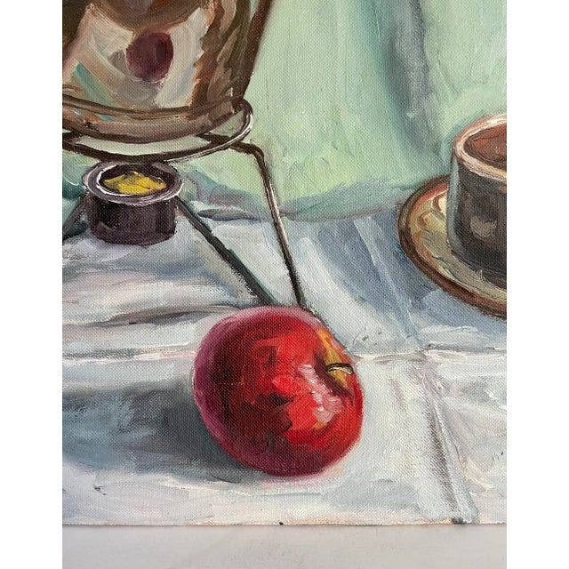 Mid-Century Still-Life "Coffee Break" by Artist Mildred S. Gehman For Sale - Image 4 of 9