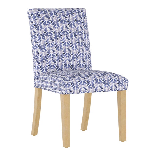 Dining Chair in Cableknit Blue Oga For Sale