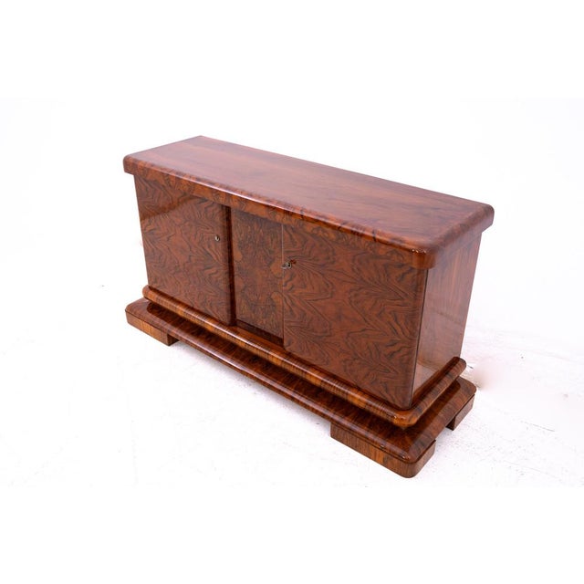 Brown Art Deco Chest of Drawers, Poland, 1930 For Sale - Image 8 of 17