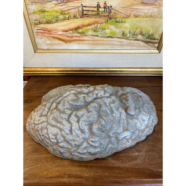 Abstract Vintage Cast Sculptural Art Piece With Embedded Figural Motifs and Textured Base For Sale - Image 3 of 11