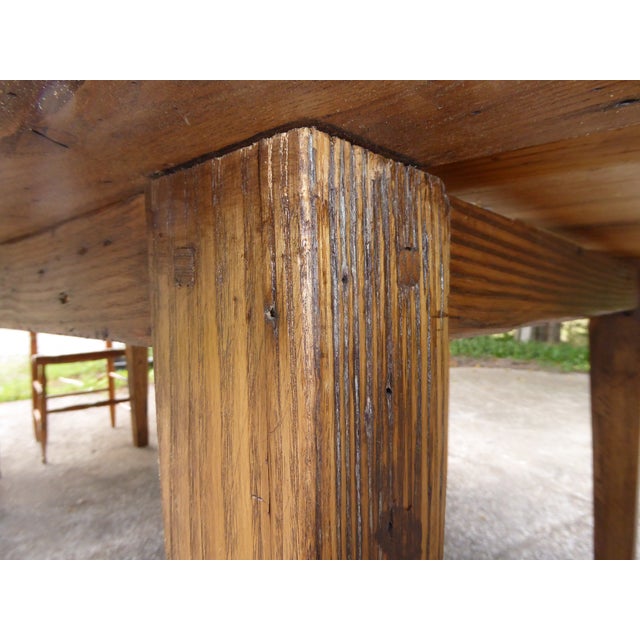 Wood 1800's Real McCoy Americana Table / Chestnut Large For Sale - Image 7 of 10