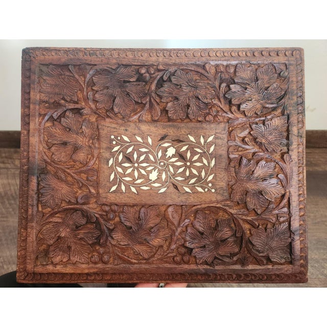 Vintage Mid-Century Anglo-Indian Bone Inlay Side Table (Circa 1950s) For Sale - Image 11 of 12