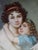 - Hand-painted miniature after "Self-Portrait with Daughter" by Élisabeth Vigée Le Brun - Finely executed reduction copy...