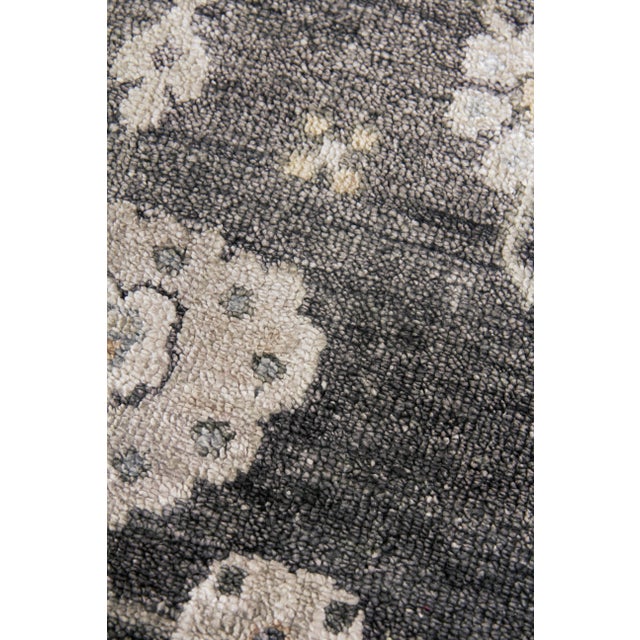 Traditional Chester Hand knotted Bamboo/Silk Midnight Rug-8'x10' For Sale - Image 3 of 8