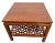 Brown 1960s MCM Ming Style Wood Coffee / End Table With Open Geometric Fretwork Lower Shelf For Sale - Image 8 of 12