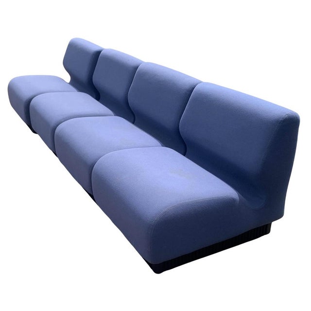 Modular Seating in Cornflower Blue Wool by Chadwick for Herman Miller, 1970s, Set of 4 For Sale - Image 6 of 18