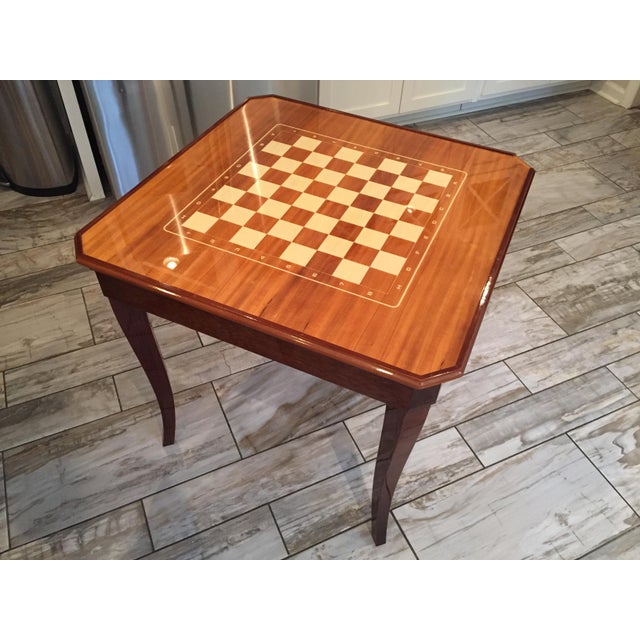 Sorrento, Italy Inlaid Wood Game Table Chairish