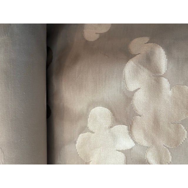 18 1/4 Yards of Clarence House Moire. Silk and Rayon Blend. Cloud Motif. Taupe For Sale - Image 6 of 9