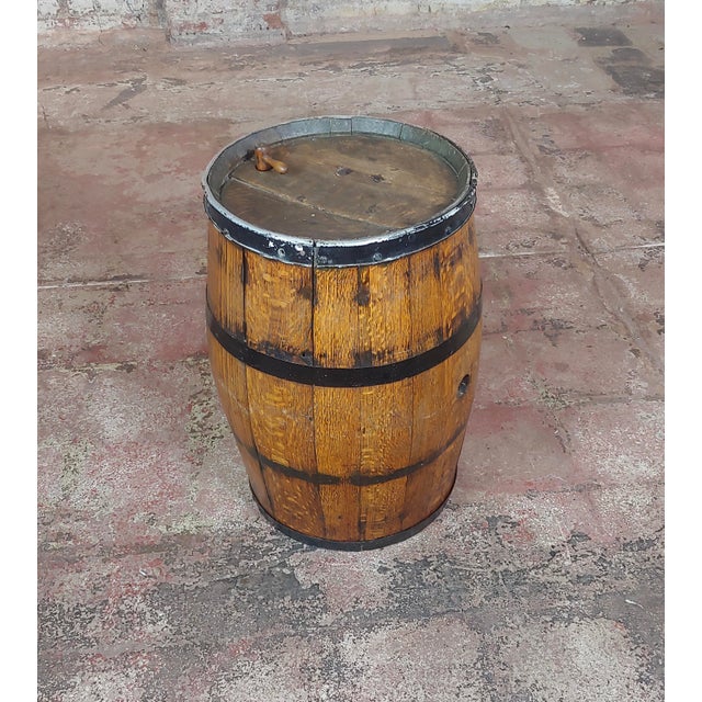 19th Century Antique Oak Wine Barrel Chairish