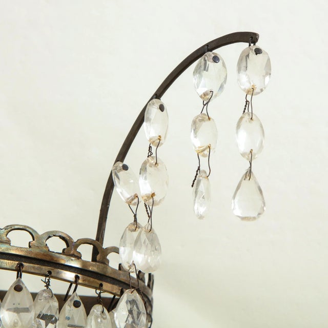 Pair of Beaded Crystal Waterfall Wall Lights For Sale In New York - Image 6 of 12