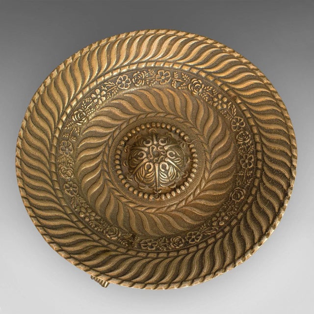 1950s Brass Oriental Fruit Bowl with Pedestal For Sale - Image 10 of 13