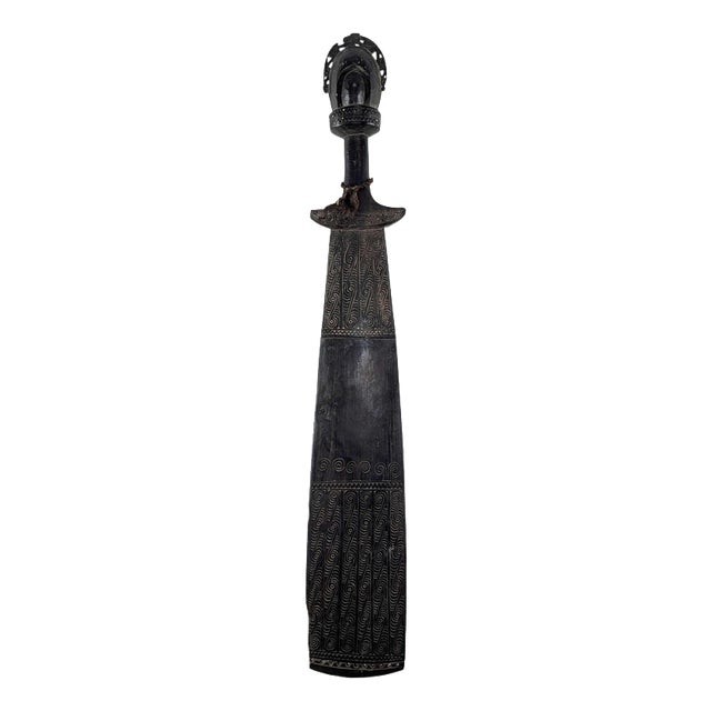 Massim Puluta Carved Oceanic Hardwood Sword Club, Trobriand Islands, 1900 For Sale
