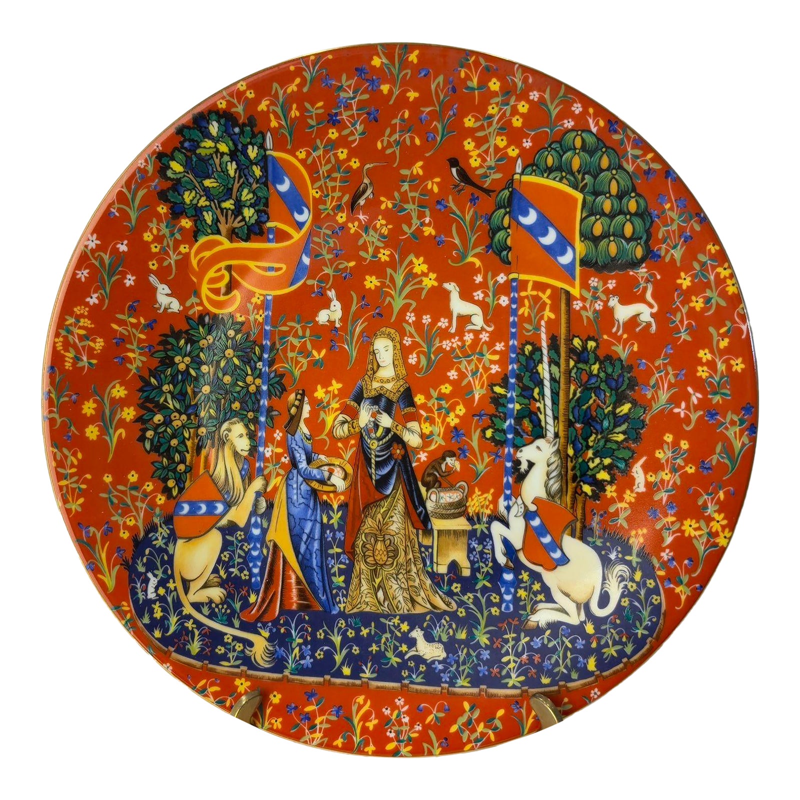 Haviland Limoges France Decorative Plate La Chasse a La Licorne