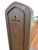 Mid 20th Century Carved Solid Oak Church Pew Bench With Cross Details – 75" For Sale - Image 12 of 17